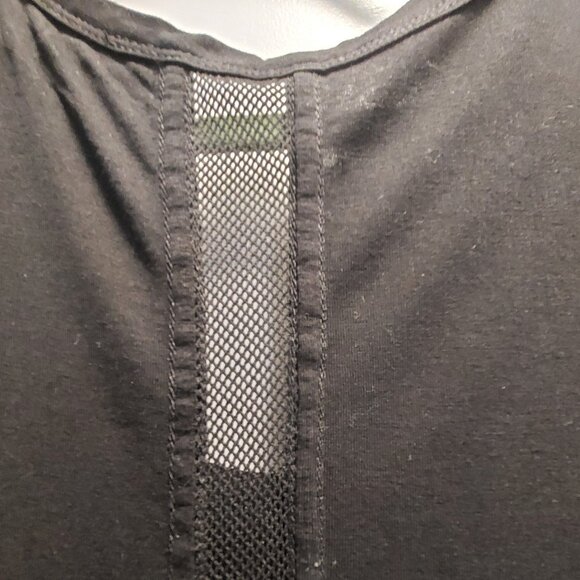 JOE FRESH Women's Black Cap Sleeves Knit Tee-Shirt w/Mesh Panel in Back - XS/TP - Picture 7 of 10